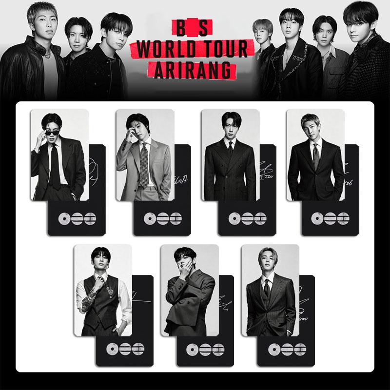 7 Stück/8 Stück BTS Arirang Welttournee Fotokarten Lomo Karten Kpop Bangtan Jungen Mitgliedsfotokarten für Sammler Fans
