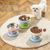 Elevated Stackable Stainless Steel Pet Bowl - Anti-tip Cat & Dog Feeder for Food & Water
