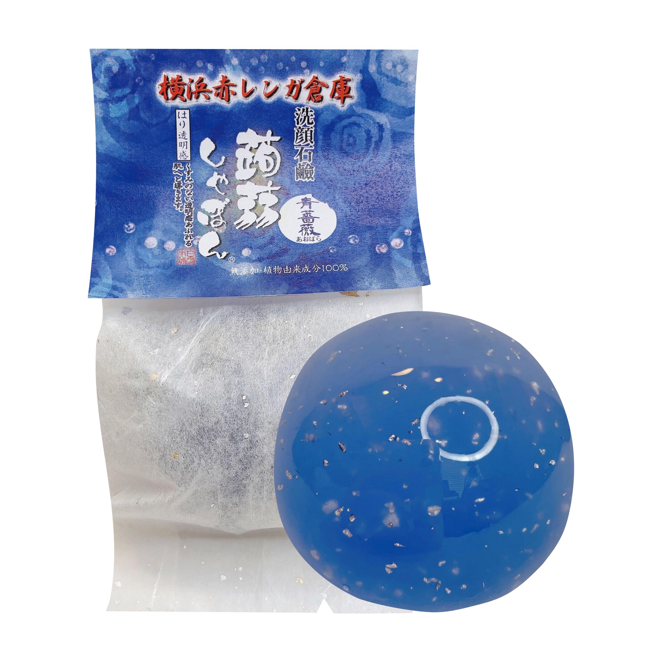 

Konnyaku Shabon Yokohama Konnyaku Shabon Мыло для лица «Голубая роза» с керамидами для сухой и чувствительной кожи (80г)