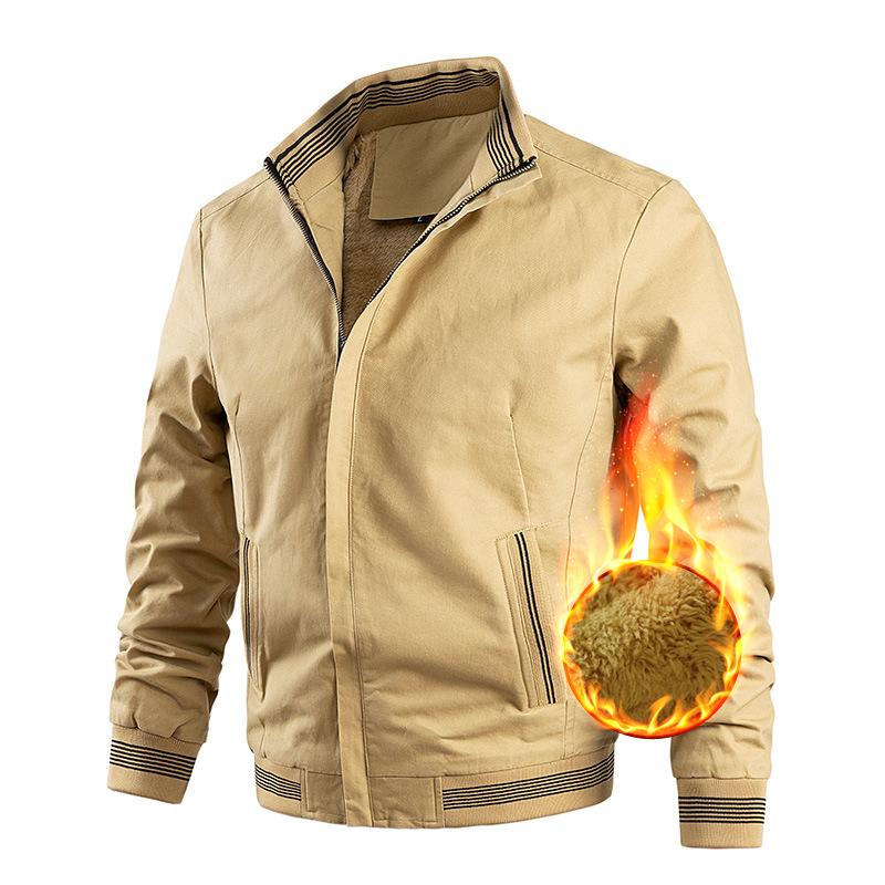 

Флисовая куртка мужская зимняя корейская версия модная облегающая молодежная хлопковая куртка большого размера с воротником-стойкой мужская одежда 5XL