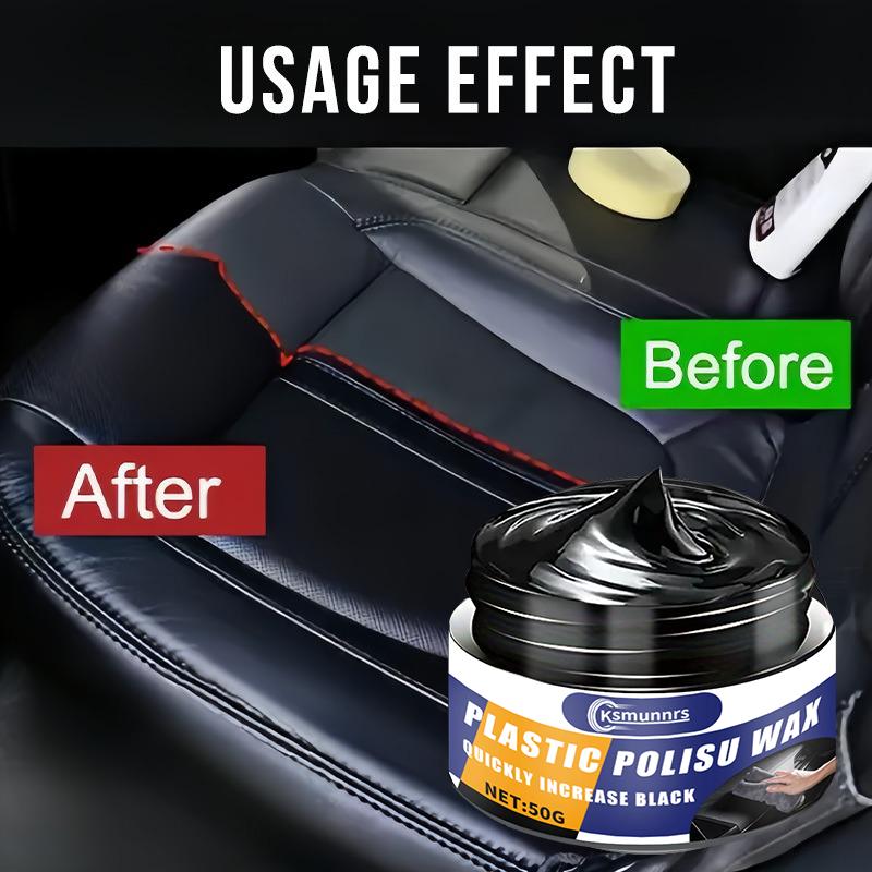 ! !NEW! !Car Interior Restoration Wax - Black Plastic & Leather Repair & Polishing Paste, 5-Second Shine Restoration,