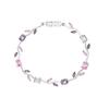 Elegante Bracciale Tulipano in Rame e Zirconia per Donna - Versatile e Raffinato Design con Diamanti Colorati