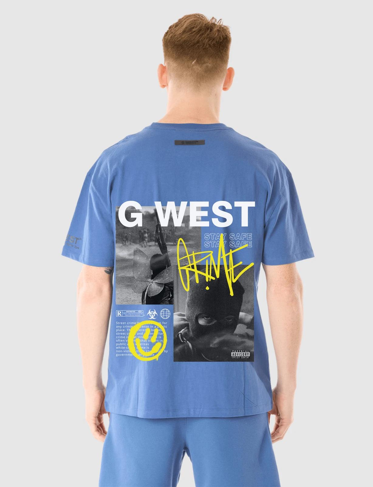 G WEST SKI MASK T-SHIRT - TRUE NAVY 4XL