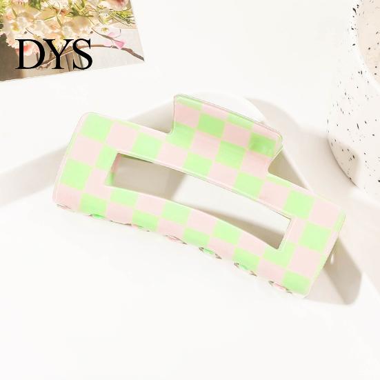 Plaid Hair Claw 1/4Pcs Women Claws Strong Fixation Pattern Durable Synthetic Hairpin Design Clips Versatile Lattice Accessories Patterned Accessory