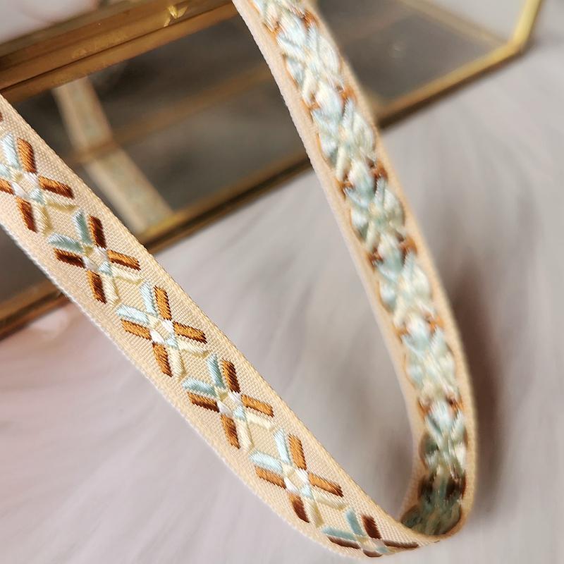 Misi Ethnic Embroidery Jacquard Ribbon for DIY Doll Clothing