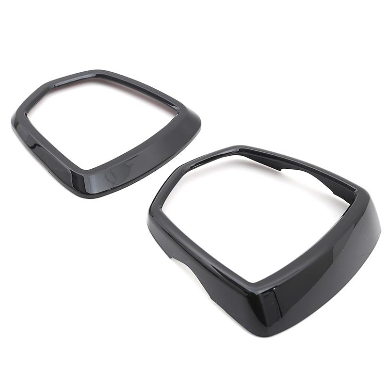 For Fiat Abarth 595 695 2017-2025 ABS Glossy Black  Decoration Ring Front And Rear  Cover Car Stickers