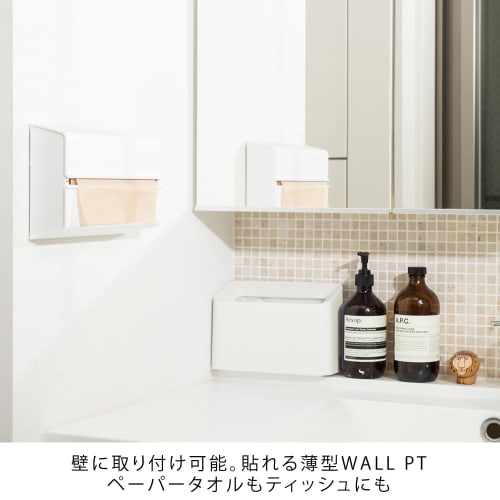 ideaco Wall-Mountable Paper Towel/Tissue Holder, White, WALL PT