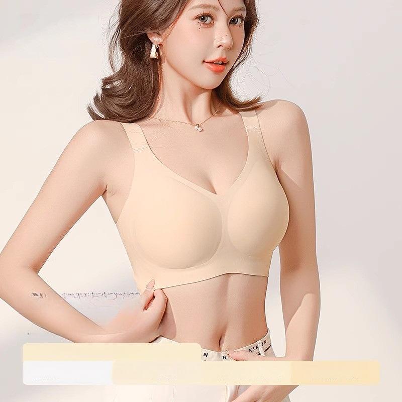 Invisible Lingerie Women's Full-cup Thin Bra Anti-sagging Breast Retraction Invisible Bra Push Up Bra