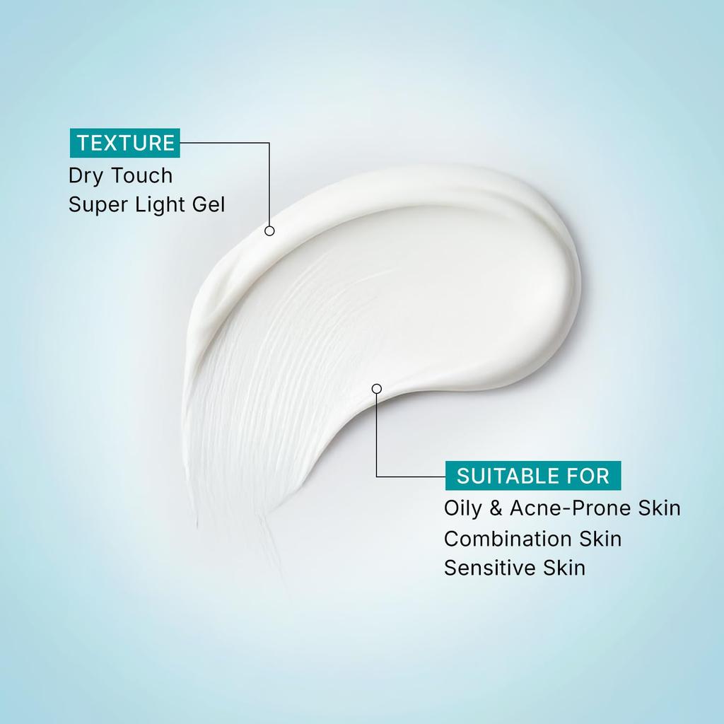 Pilgrim 5% Niacinamide Oil-Free Gel Sunscreen SPF 50 PA++++ For Oily Skin, Dry Touch, Fast Absorbing, 45ml