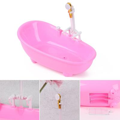 Bathroom Dollhouse Furniture Miniatures Electric Bathtub 1:6 Scale Doll Accessories Plastic Tub