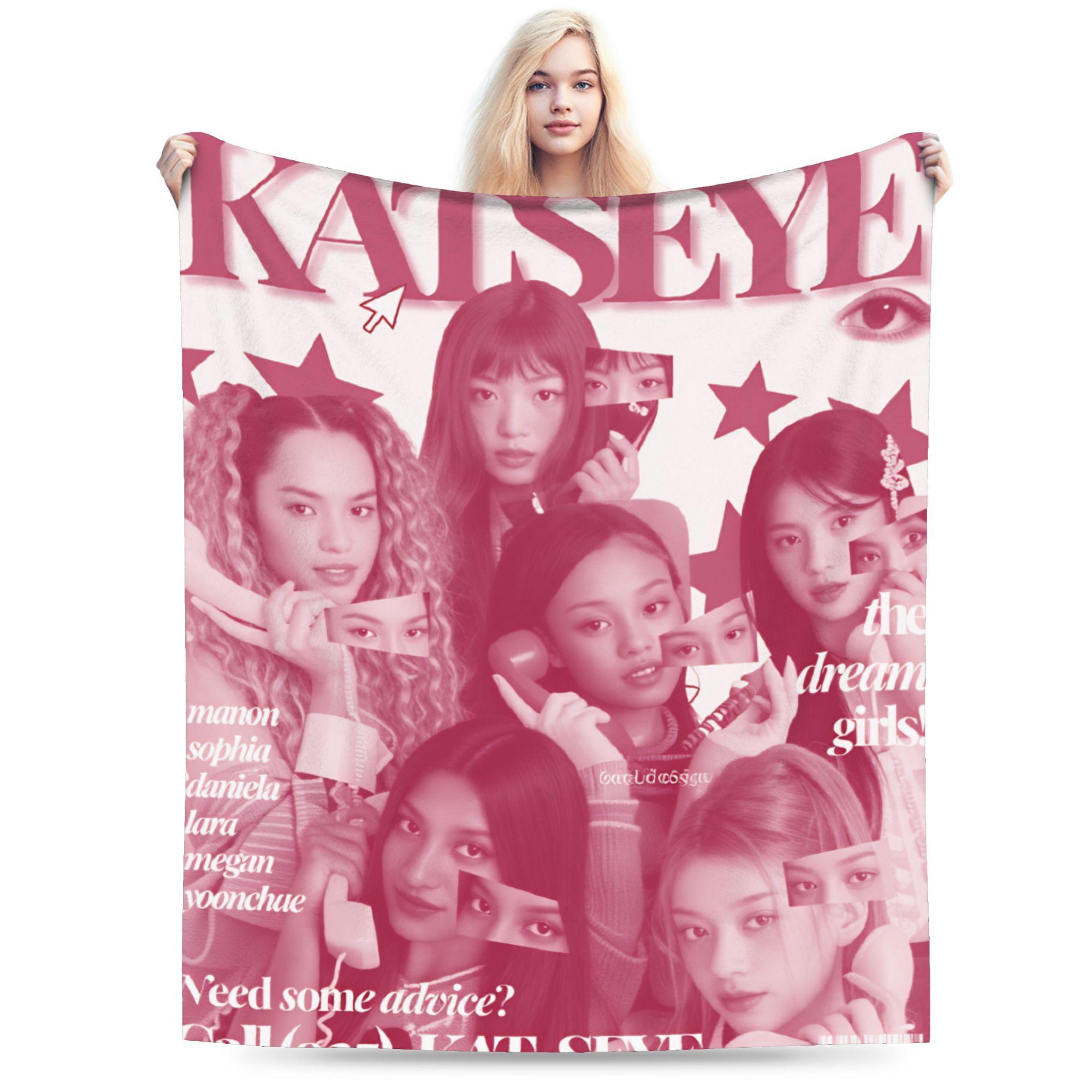 

Katseye Kpop Музична ковдра Якісна М яка Тепла Плед Зимовий Для Дівчат Хлопчиків Диван Крісло Софа Ліжко Новинка Покривало 30x40in