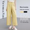 V9013K03 High-Waist Straight Cropped Pants