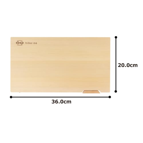Umezawa Woodcraft Co., Ltd. Aomori Hiba Cutting Board with Stand, 36 x 20 x 1.5 cm
