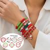 Multifuntional Elastic Bead Bracelet Soft Clay Adjustable Bracelets Set for Christmas Celebration and Everyday Wear
