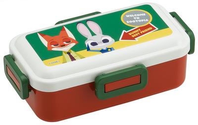 Skater Bento Single Made In with a Lock for Dishwasher and Microwave Disney Zootopia Box, 530ml, Tier, Japan, 4-Point Leak-Resistant Lunch, Safe,