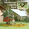 Walk-in Chicken Run W/ Cover, Feeding Door, Hanging Feeder, Perch, for 6-8 Poultry