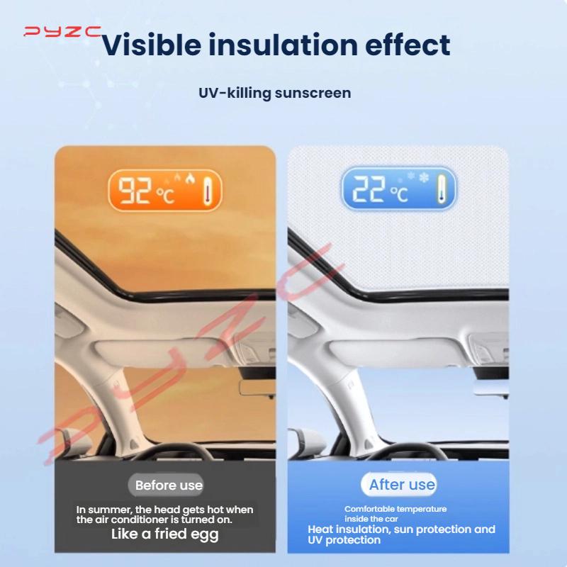For Lexus RX RZ 2023 Car Electrostatic Adsorption Roof Sunshade Sunroof Sunshade Skylight Blind Shading Sticker Accessories