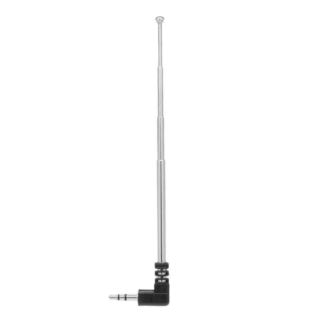 FM Radio Antenna 3.5mm Retractable Aerial 4 Sections L Shape 240mm Antenna
