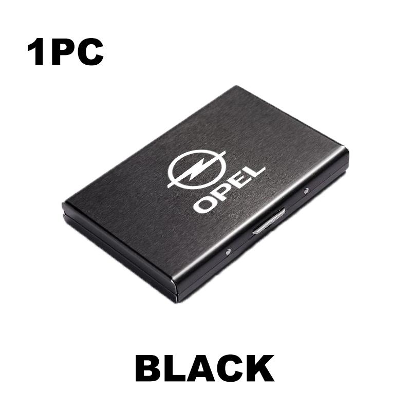 Card Holder Slim Metal RFID Blocking Protector Credit Card Wallet For Opel Corsa Mokka Astra Cascada Adam Insignia Meriva Vectra