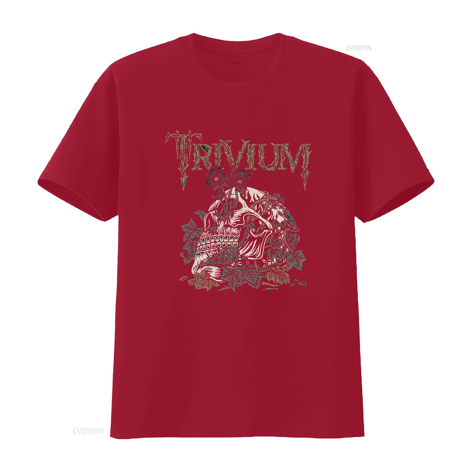Trivium T Shirt Skelly Flower vintage Washed graphic Slightly Stretched homme Breathable Stylish designer clothes Soft S