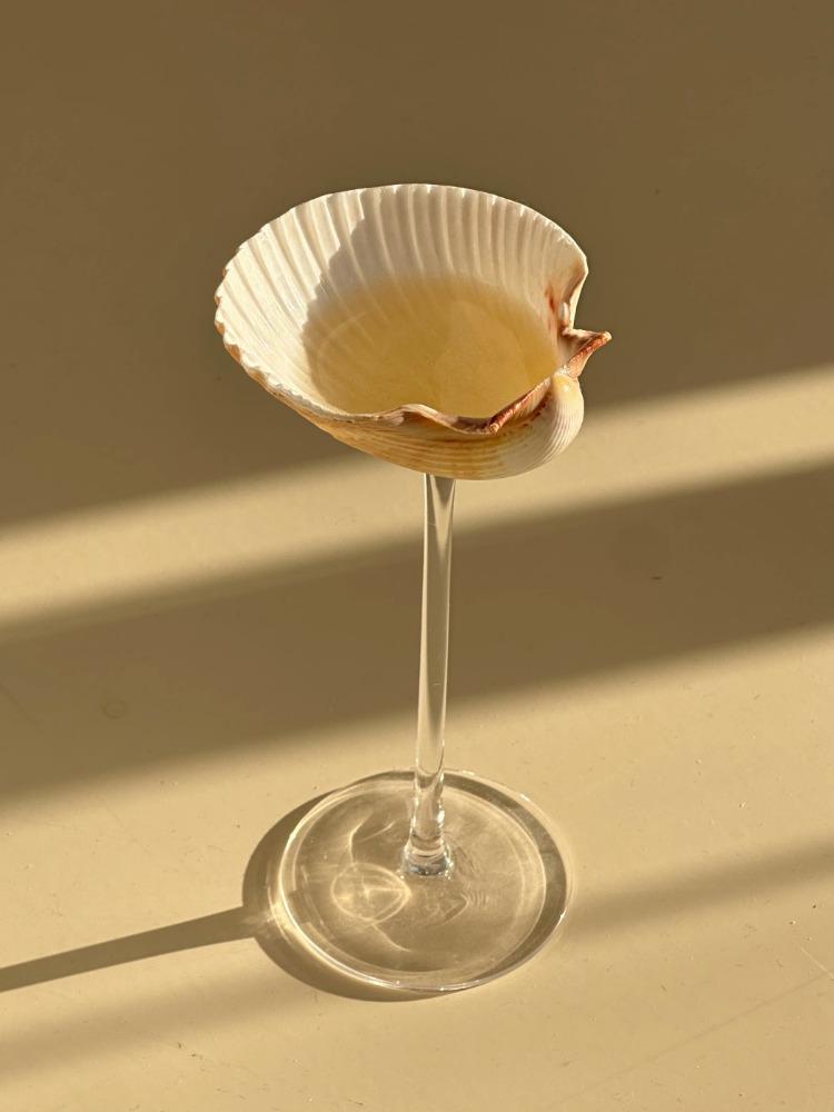 Handmade Tall Wine Glass, Natural Conch Shell, Wine Glass, Creative Design, Shell Tray Gift, High-end Decoration Interesting Cup