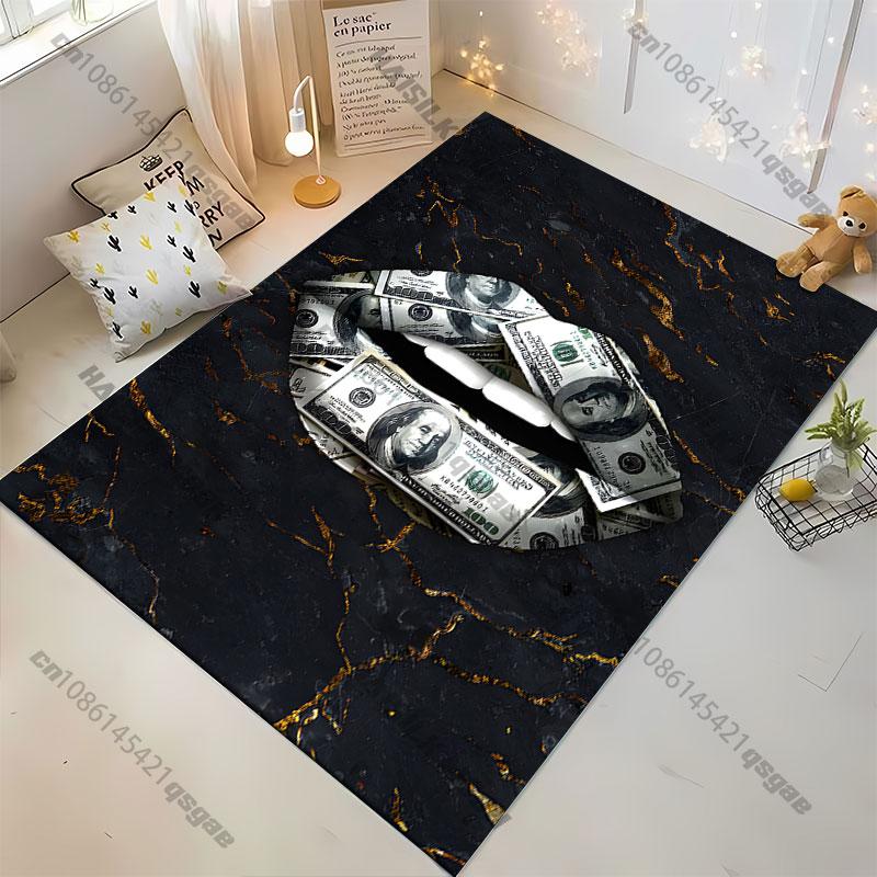 Wealth Luxury Money Artistic Expression Carpet Yoga Living Room Room Decor Children's Crawling Mat Doormat Area Rug