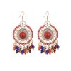 Ethnic Travel Earrings Vacation Vintage Handmade Bohemian Earrings Fringed Earrings