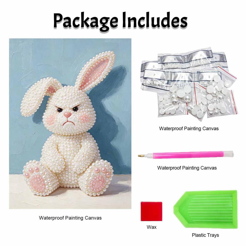 Pearl Painting Kit DIY Cute Bunny Animal Home Decoration Painting