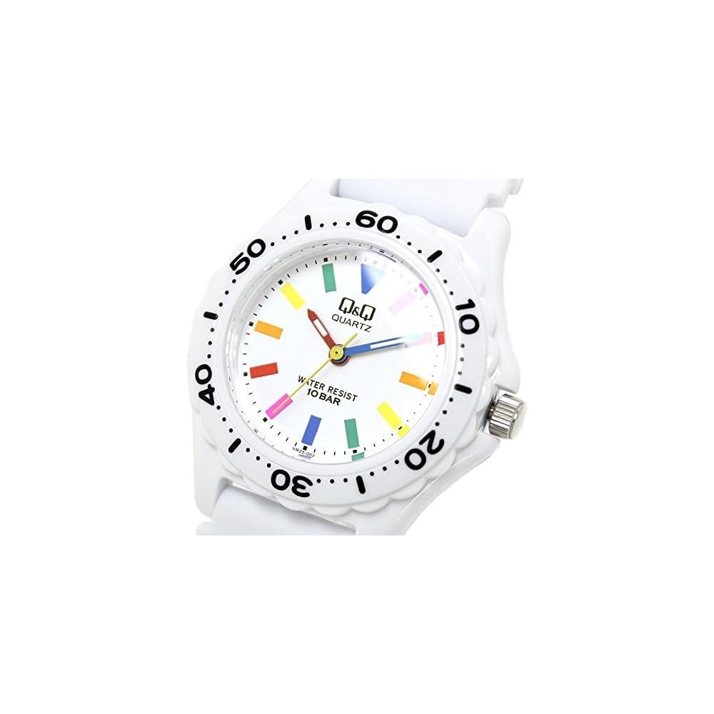 Citizen Q&Q Color Watch VR25-002 White Multi with Urethane Band and Quartz Movement