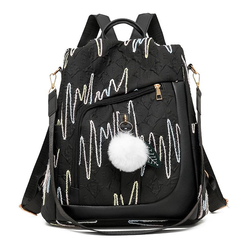 

Women s Minimalist Lightweight Travel Backpack: Large Capacity & Versatile Double Shoulder Design 31x13x27 чёрный