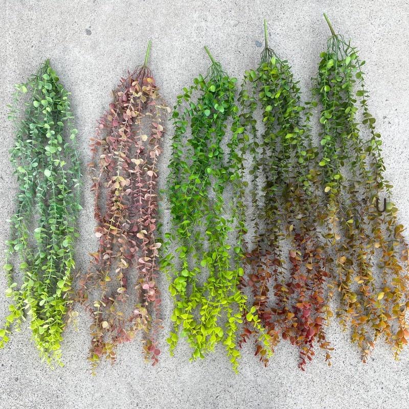 90cm Artificial Eucalyptus Wall Hanging Vine Plastic Plant Auditorium Decor Simulation Eucalyptuses Leaf Vines Mall Decoration