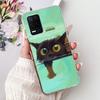 Pro telefon Realme 8 5G RMX3241 Pouzdro na telefon Realme8 5G Elegantní Květinový Potisk Kočky Měkký Silikon Průhledné TPU Pouzdra