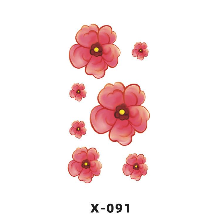 3D Fresh Letter & Artistic Wreath Tattoo Stickers 60*105mm