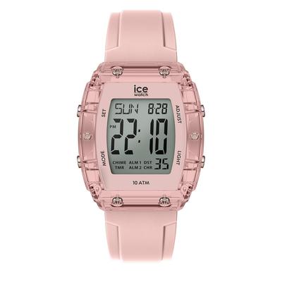 Authorized Distributor [ICE-WATCH] Ice Watch Tonneau Type Wristwatch Men's Unisex 024563 ICE Digit Boliday Nude Clear Rose Gold Small Date Day of the