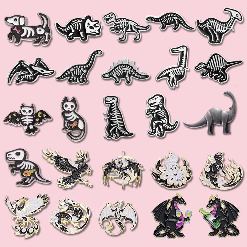 Charming Metal Crane Shape Brooch Fashionable And Decorative Enamel Pin All For