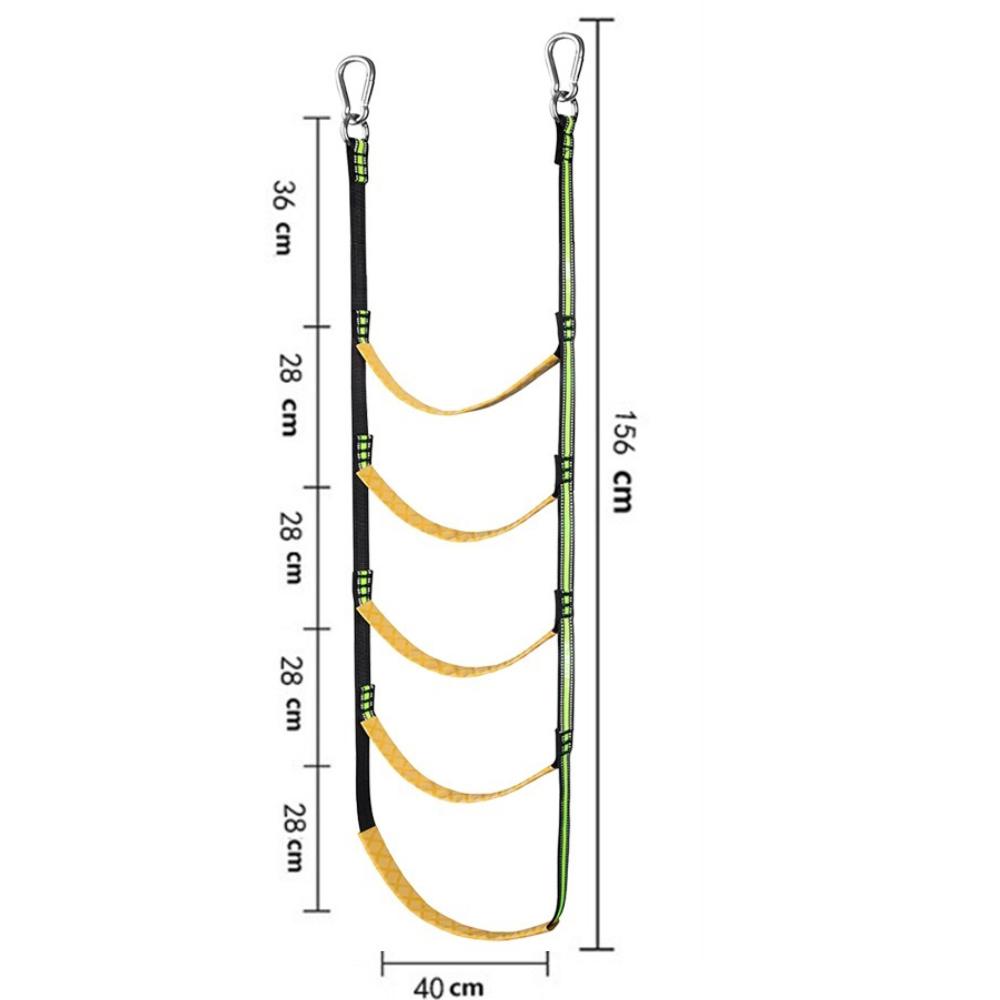 4 Step Boat Rope Ladder Folding Marine Rope Ladder Portable Rope Boarding Ladder Reusable Boat ladder for Inflatable Boat Kayak