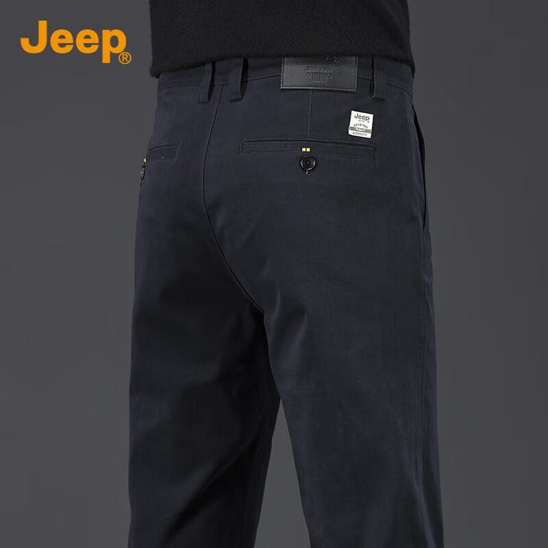 JEEP Men's 2025 Autumn Loose Straight Leg Cotton Blend Casual Pants