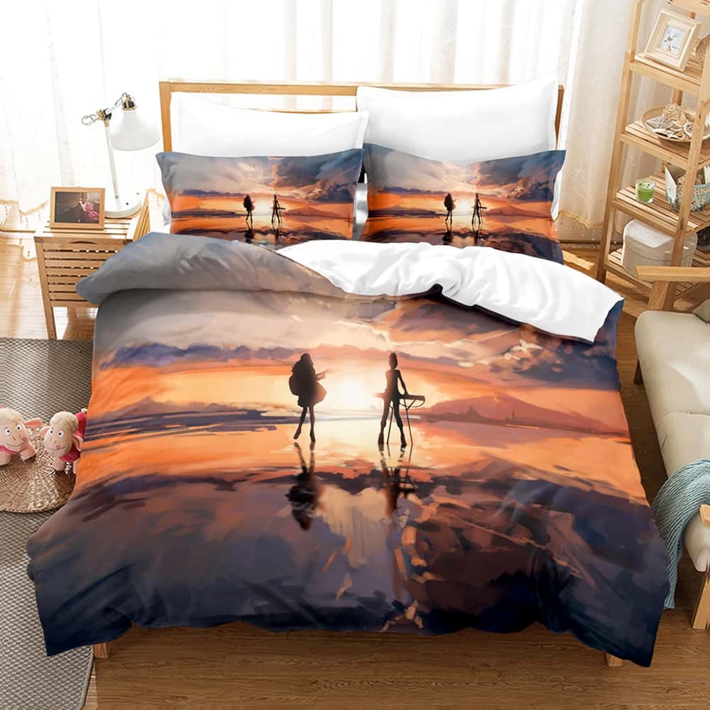 Fashion 3D Print Anime Carole & Tuesday Bedding Set Single Twin Full Queen King Size Bed Set Adult Kid Bedroom Duvet Cover Sets