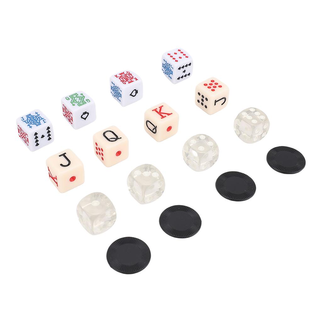 6 Sided Dice Impact Proof Fun Educational 0.63 X 0.63 X 0.63in Plastic Colorful Disc for Board