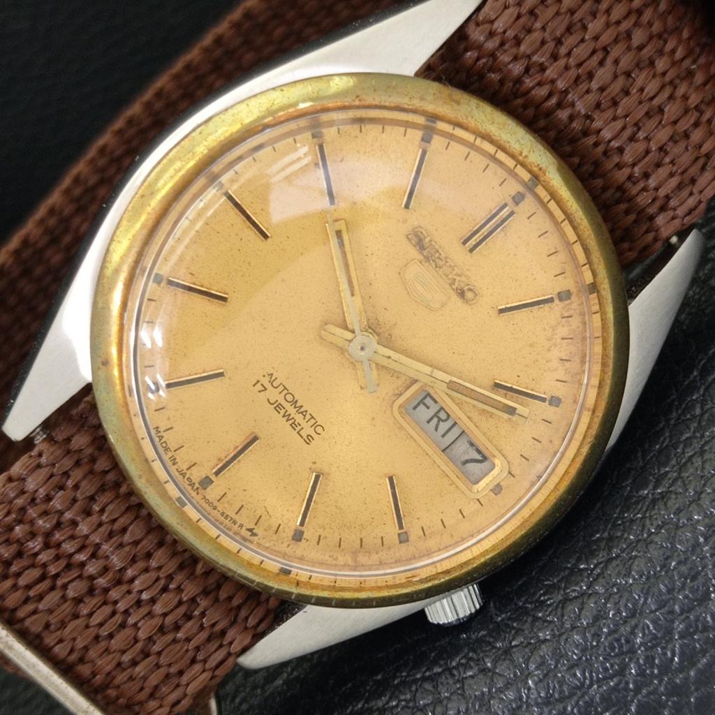 VINTAGE SEIKO 5 AUTOMATIC 7009A JAPAN MENS ORIGINAL DIAL WATCH a702392-5 R124-a702392