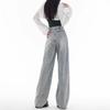 Autumn 2024 Women's Wide-Leg High-Waisted Slimming Floor-Length Jeans