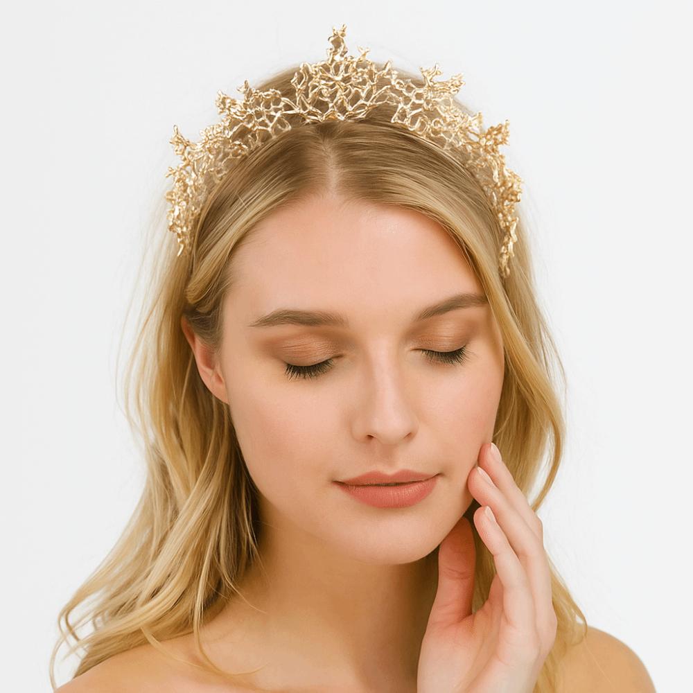 Bar Mitzvah Crown Metal Princess Crowns Rhinestone Bride Tiaras Retro Crown Wedding