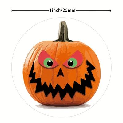 500pcs/roll Halloween Happy Animal Thank You Decorative Non-woven Adhesive Sticker Labels