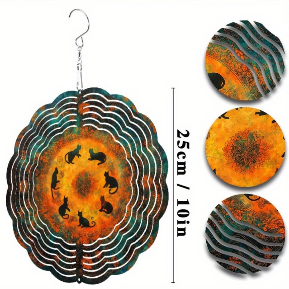 

10 Inch Hanging Wind Chime with 360 Degree Rotating Design for Outdoor Balcony Lawn Garden Decor Spring Summer Artistic Wind Bell 01A