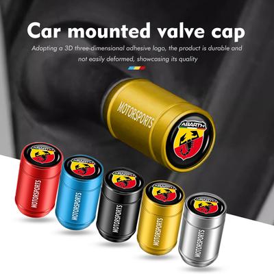 4pcs Car Wheel Hub Valve Stem Cap Decor Motorcycle Bicycle For Abarth UNO Astra Bravo Panda Linea Freemont Strada Doblo