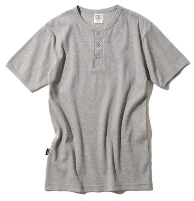 DAILY RIB HENLYNECK TEE 6143504 Men's S Size 014 GREY