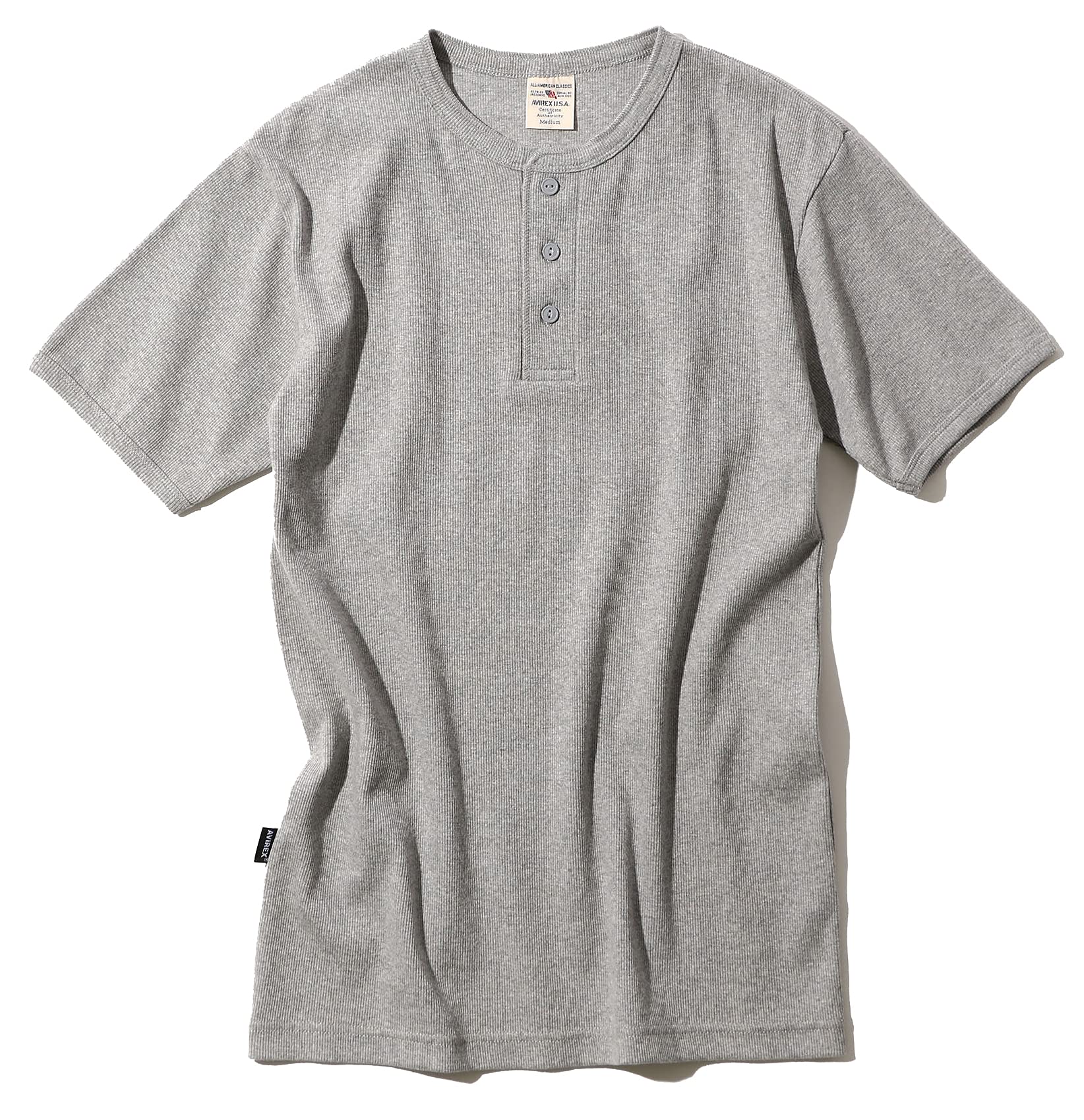 AVIREX DAILY RIB HENLYNECK TEE 6143504 men s XL grey