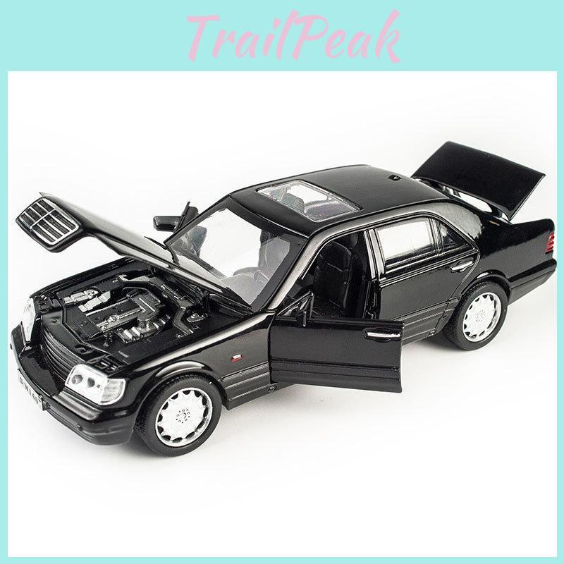 W140 Benz 132 Classical Toy Car Model Diecast Alloy Cars With Sound Light Gift