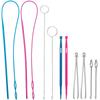 10Pcs Drawstring Threader Tool Set,Drawstrings Puller,Loop Turner Hooks With Latch, Threader, Drawstring Clips, Metal Tweezers