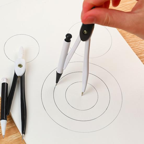 Set Bussola Metallica 2-in-1 con Matita Automatica Strumento per Disegno Geometrico per Studenti Ufficio Portatile Preciso Scatola di Conservazione per Matematica Arte & Ingegneria